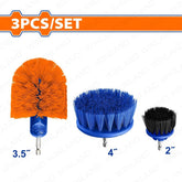 Wadfow 3PCS/Set 1/4inch Multi-Purpose Drill Brush Head Set WND5401 WAD-HT